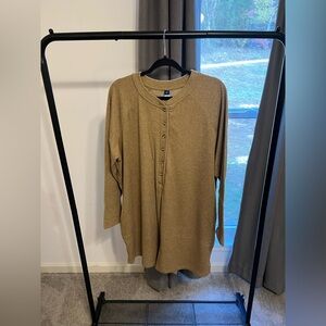 Old Navy Beige Ribbed Romper